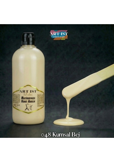 Multisurfaces Hibrit Akrilik Boyalar - 048 Kumsal Bej Ahşap, Taş Tozu, Hobi, Dıy