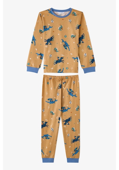Penti Erkek Çocuk Tiny Friends Adventure Pamuklu Uzun Kollu 2li Pijama Takımı Çok Renkli