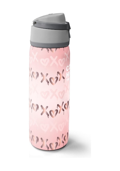 Coral High Pudra Desenli Pipetli Ve Direkt İçim Çelik Termos 800 Ml 38594 Pudra