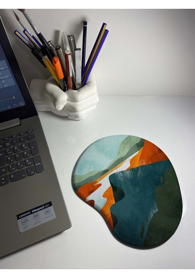 Illustrrator Çizim 2321 Bilek Destekli Mouse Pad Mousepad
