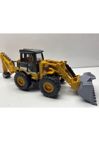 Oyuncak Dozer Metal Excavatör Buldozer Ön Ve Arka Hareketli Kırılmaz Kepçe 25 Cm