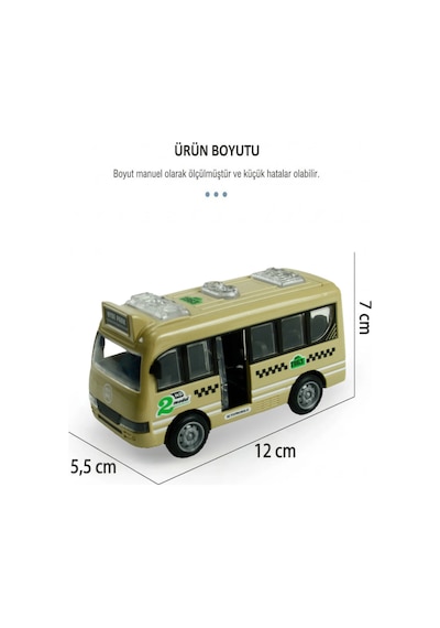 Sürtmeli Pilsiz Minibüs Oyuncağı - Kapıları Açılabilen Güvenli Çocuk Otobüs Araba Modeli