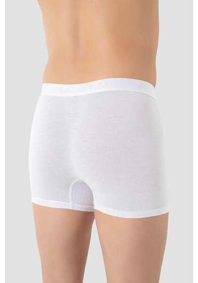 Hadpols Premium Düz Çamaşır Konforlu Giyim Rahat İçlik Erkek Beyaz Bambu Boxer 3'lü Paket