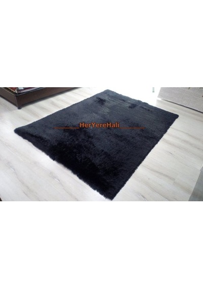 Doğuş Tavşan Tüyü Siyah 80 x 300 Cm Peluş Yolluk
