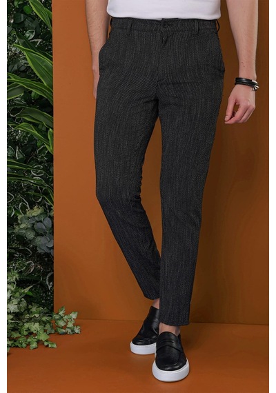 Efor P 1113 Slim Fit Siyah Spor Pantolon Siyah