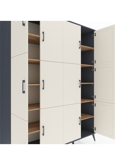 Hyperion Gardrop 10 Raflı 12 Kapaklı 176x44x221 Antrasit-aytaşı/çam Aytaşı/çam Hyperion Gardrop 10 Raflı 12 Kapaklı 176x44x221 Antrasit-aytaşı/çam Aytaşı/çam