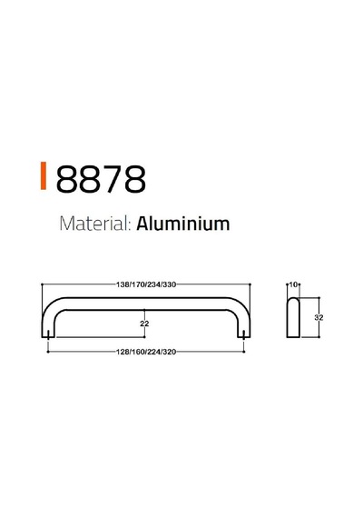 System Mobilya Kulbu Siyah Renk 224mm Kulp Sy8878 0224 Al6 Çok Renkli