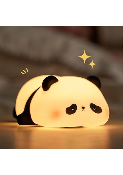 River World Gece Lambası Dokunmatik Renk Değiştirilebilir Tasarımı Panda Çok Renkli