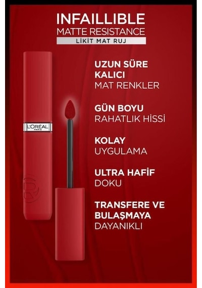 L'Oréal Paris Infaillible Matte Resistance Likit Mat Ruj 230 Shopping Spree