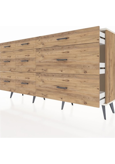 Arges Konsol 9 Çekmeceli 176x30x99 Çam-aytaşı/çam Aytası/atlas Çam - Atlas Çam Arges Konsol 9 Çekmeceli 176x30x99 Çam-aytaşı/çam Aytası/atlas Çam - Atlas Çam