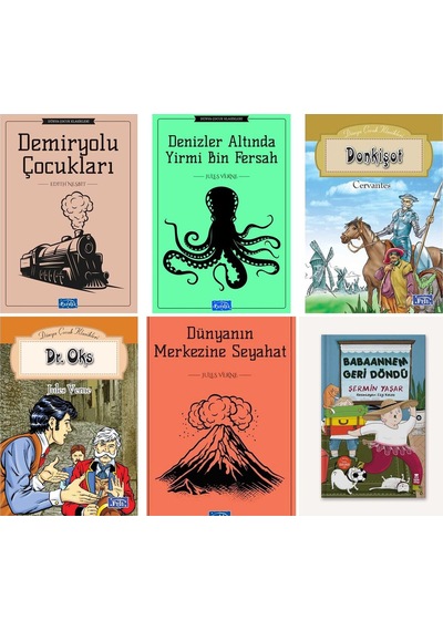 Demir Yolu Çocukları , Donkişt, Dr.oks Ve Şermin Yaşar Kınalı Serçe 6 Kitap Set