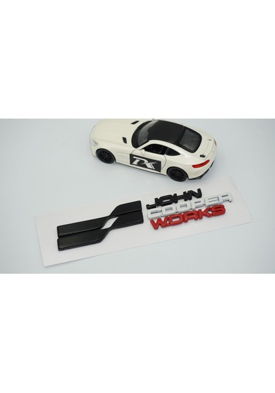 Dk Tuning Mini John Cooper Works Bagaj Kırmızı Beyaz Siyah Yazı Logo Arma Arka Arma