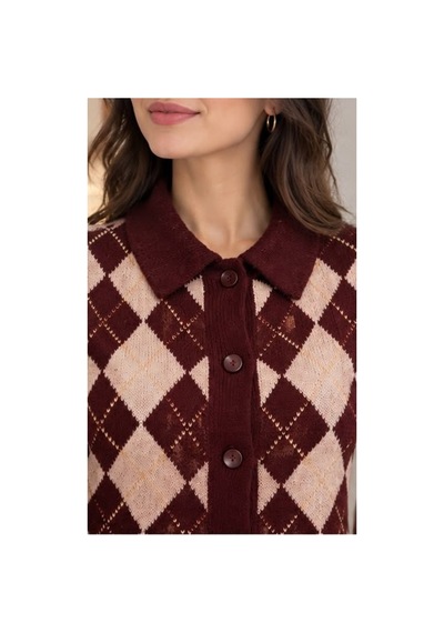 Youknitwear You Sierra Triko Hırka Bordo