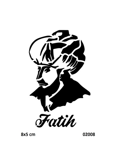 Airbrush Tattoo Fatih Sultan Mehmet Yapışkanlı Stencil Süsleme Ve Boyama Kalıbı