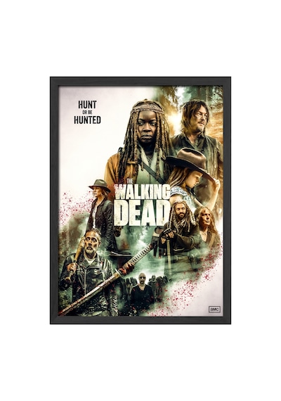 The Walking Dead Siyah Ahşap Çerçeveli Poster, Dizi Duvar Tablosu