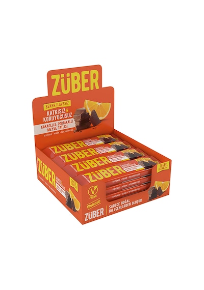 Züber Kakaolu & Portakallı Glutensiz Meyveli Bar 12 x 40 G Züber Kakaolu & Portakallı Glutensiz Meyveli Bar 12 x 40 G