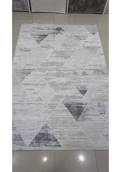Safyün Halı Kadife Kf446 Gri 200 X 290 Renkli