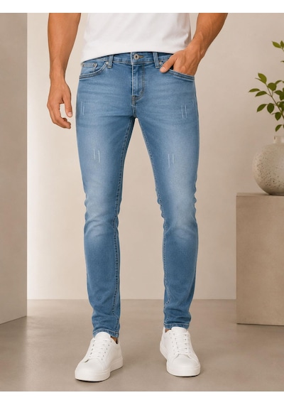 Classics Men Lion Life Erkek Slim Fit Jean Pantolon - 7692 Mavi