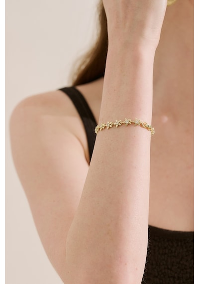 Yıldız Çiçekli Bileklik Gold Ss26blk00042-51