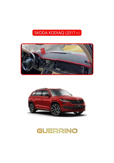 Skoda Kodıaq 2017 +torpido Koruma Halısı Kırmızı Kenar