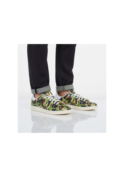 Adidas Stan Smith X Bape Koleksiyonluk Kadın Günlük Sneaker Haki Haki