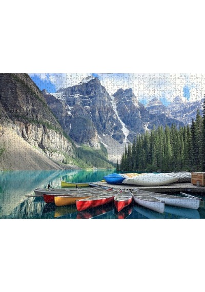 Nova 1000 Parça Moraine Gölü'Nde Kanolar Puzzle