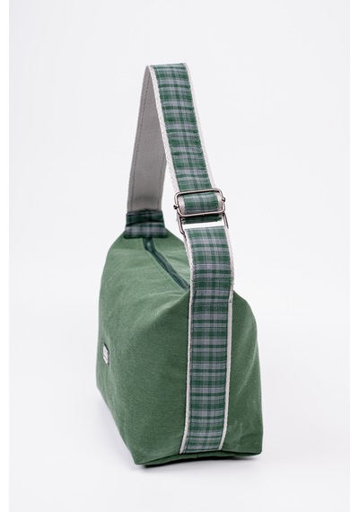 Fabric Craft Bag El Çantası Duck Kumaş Yeşil Ayarlanabilir Askılı Haki