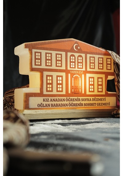 Tuzcu Kenan Çankırı Yaren Evi Dekoratif Tuz Biblosu Ahşap Kaideli