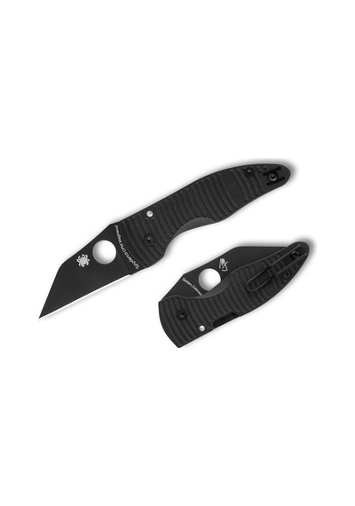 Spyderco Microjimbo Salt Black G-10 Cpm Magnacut Black Blade Plainedge Kamp Çakı Siyah