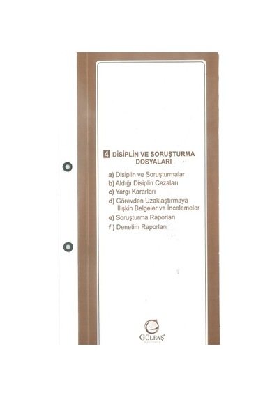 Gülpaş Personel Özlük Dosyası 8 Dosya 1 Klasör Öğretmen Özlük