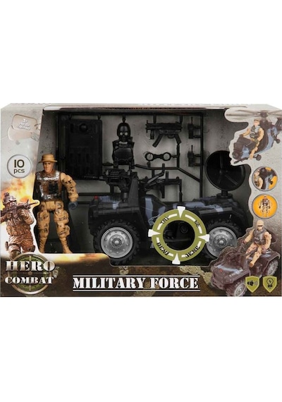 Hero Combat Sesli ve Işıklı Askeri Araç Seti 10 Parça 25185 Tank