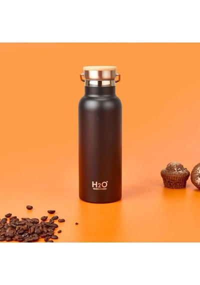 Tohana Bambu Kapaklı Çelik Termos - Siyah / Açık Kahverengi - 500 Ml Siyah / Açık Kahverengi Çok Renkli