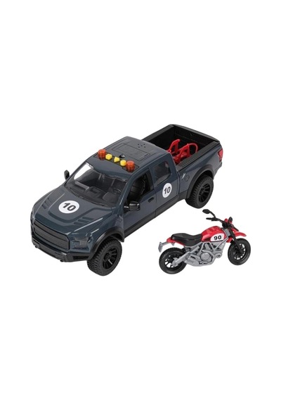 Sesli Ve Işıklı Pikap Ve Motosiklet Çok Renkli
