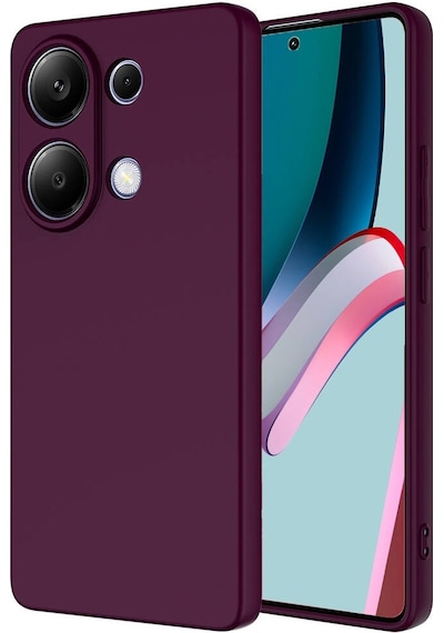 Noktaks - Xiaomi Uyumlu Xiaomi Redmi Note 13 4g - Kılıf İçi Kadife Koruyucu Mara Lansman Kapak - Koyu Mor