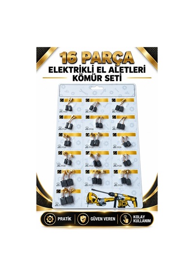 Matkap Kömürü Seti 16 Parça Tamir Ve Tadilat