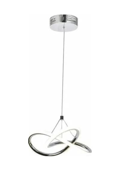 Burenze Modern Tekli Sarkıt Power Led Avize Krom Beyaz Işık