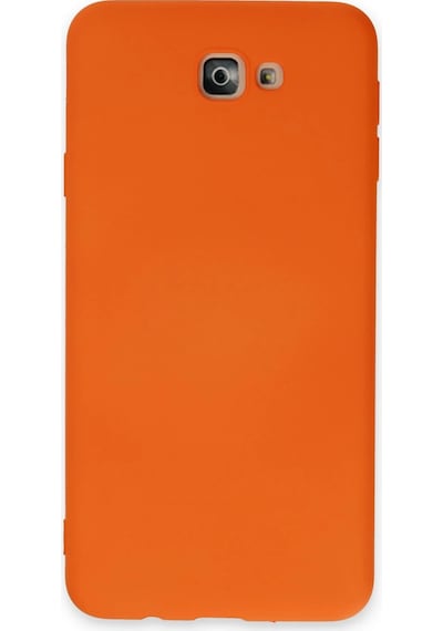 Cosmotex Newface Samsung Galaxy Uyumlu  J7 Prime Kılıf Nano İçi Kadife Silikon - Turuncu