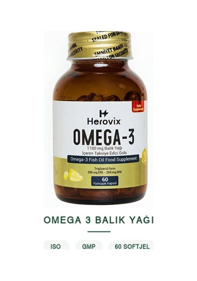 Omega 3 Balık Yağı 60 Softjel 1100 Mg Epa:396 Mg Dha:264 Mg