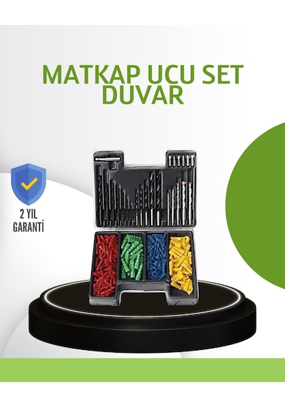 Ahşap Metal Beton Delme Uç Seti Organizerli Karbon Çelik Matkap Ucu Çok Renkli