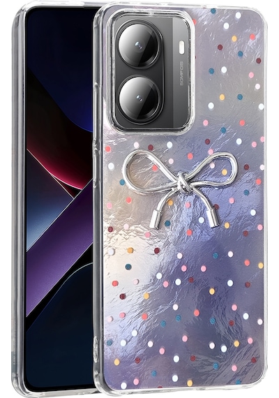 Xiaomi Poco X7 Pro Kılıf Kamera Korumalı Figürlü Zore Ponti Silikon Kapak Lila