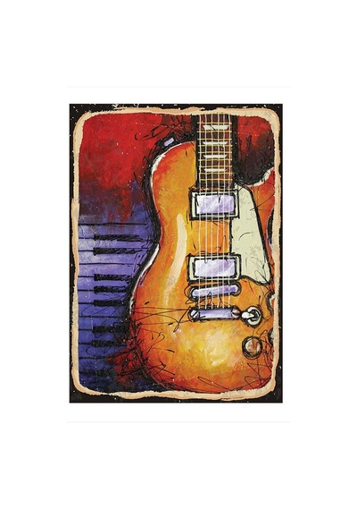 Bedeko Gibson Gitar Model Ahşap Tablo