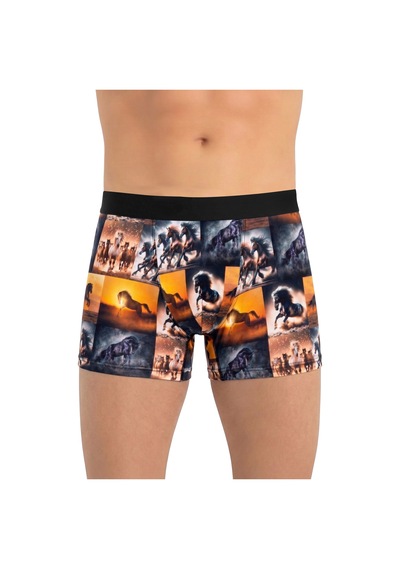 Just Inner Erkek Pamuklu Boxer Dijital Baskı Ekstra Konforlu Kalıp 138000 Gri