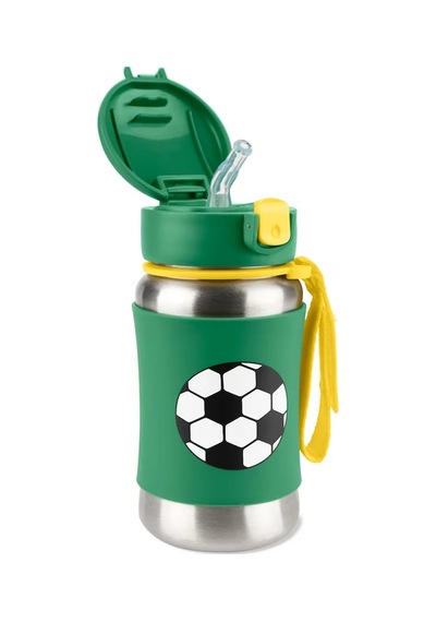Skip Hop Zoo Pipetli Paslanmaz Çelik Suluk 350 Ml Futbol Futbol
