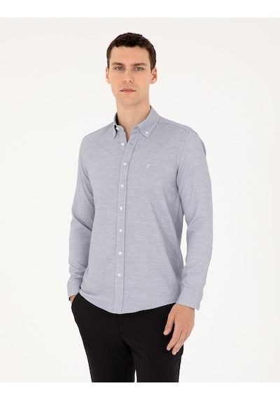 Pierre Cardin Erkek Lacivert Gömlek Desenli 50291042-vr033 Lacivert