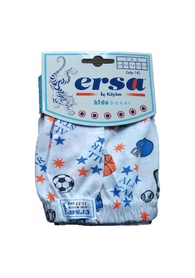 6 Lı Paket Ersa Erkek Çocuk Boxer Çocuk Desenli Boxer
