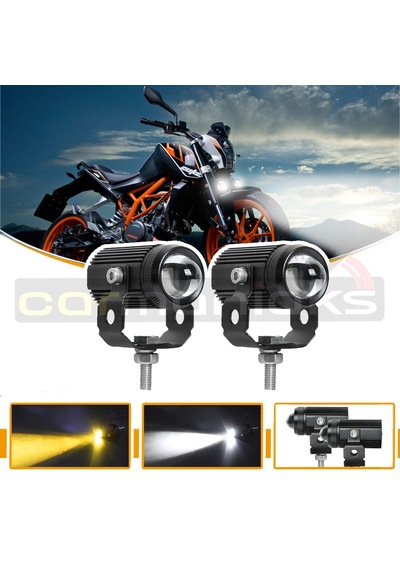 Aotrom Shooter Sis Lambası Motosiklet Led Spot Işık Beyaz-sarı