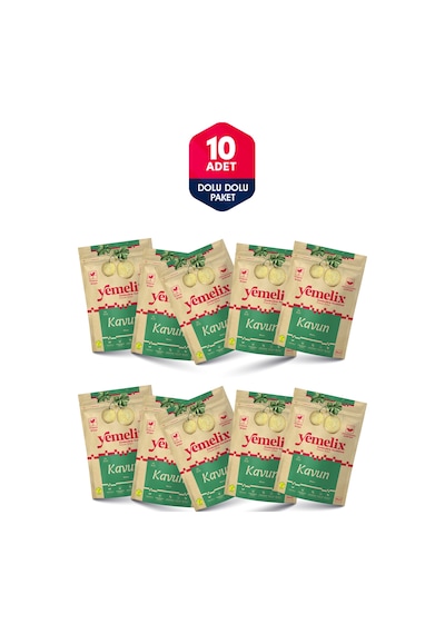 Freeze Dried 10'lu Dolu Dolu Paket Kavun Kuru Meyve Cipsi - Dondurularak Kurutulmuş Kavun 15gx10 150 G