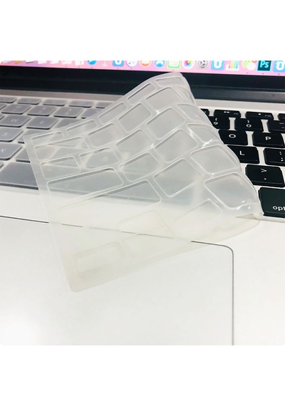 Apple Uyumlu MacBook 13.3' Air A1932 Zore Klavye Koruyucu Transparan Buzlu Silikon Ped