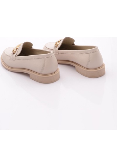 Dgn 6007 Kadin Loafer Ayakkabi Ekru