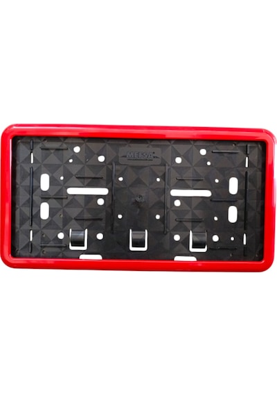 Çerçeveli Dikdörtgen Plakalık Plaka Altlığı Kırmızı 32x17cm 1 Adet